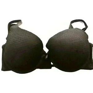 Laura Ashley Everyday Comfort T-Shirt Bra Black Size 38DD EXC CON